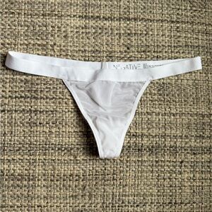 Negative White Thong Medium
